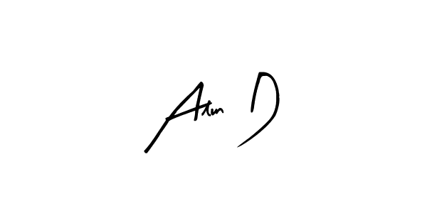 Design your own signature with our free online signature maker. With this signature software, you can create a handwritten (Arty Signature) signature for name Alun D. Alun D signature style 8 images and pictures png