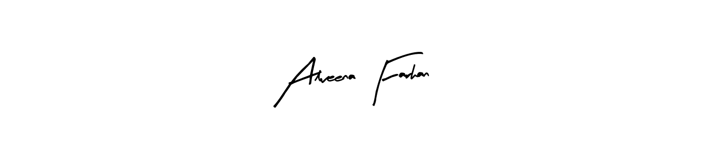 Arty Signature is a professional signature style that is perfect for those who want to add a touch of class to their signature. It is also a great choice for those who want to make their signature more unique. Get Alveena Farhan name to fancy signature for free. Alveena Farhan signature style 8 images and pictures png