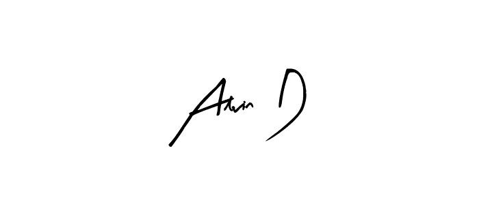 Alvin D stylish signature style. Best Handwritten Sign (Arty Signature) for my name. Handwritten Signature Collection Ideas for my name Alvin D. Alvin D signature style 8 images and pictures png