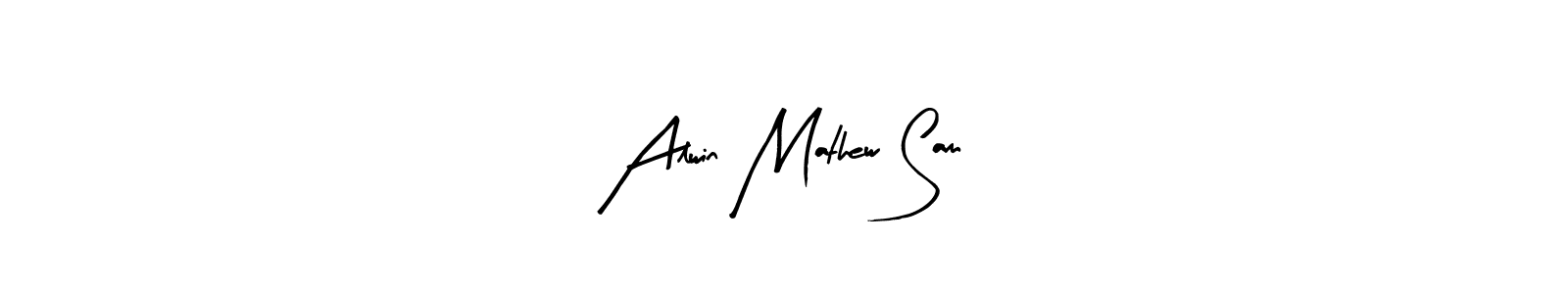 Design your own signature with our free online signature maker. With this signature software, you can create a handwritten (Arty Signature) signature for name Alwin Mathew Sam. Alwin Mathew Sam signature style 8 images and pictures png