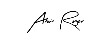 Use a signature maker to create a handwritten signature online. With this signature software, you can design (Arty Signature) your own signature for name Alwin Roger. Alwin Roger signature style 8 images and pictures png
