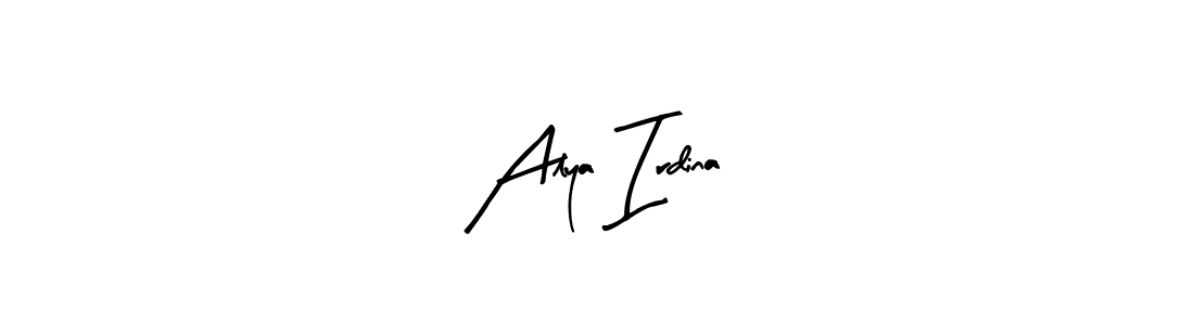 It looks lik you need a new signature style for name Alya Irdina. Design unique handwritten (Arty Signature) signature with our free signature maker in just a few clicks. Alya Irdina signature style 8 images and pictures png