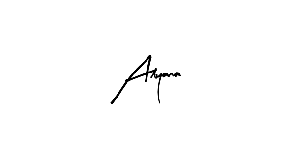Similarly Arty Signature is the best handwritten signature design. Signature creator online .You can use it as an online autograph creator for name Alyana. Alyana signature style 8 images and pictures png