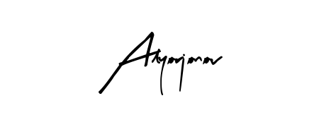 The Arty Signature handwriting style adds charm and authenticity to name Alyorjonov. A wonderful choice for personal thank-you notes. Alyorjonov signature style 8 images and pictures png