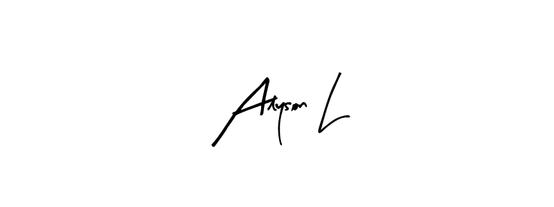 Here are the top 10 professional signature styles for the name Alyson L. These are the best autograph styles you can use for your name. Alyson L signature style 8 images and pictures png