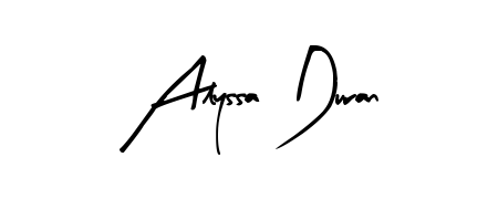 Transform the name Alyssa Duran into a signature masterpiece using Arty Signature font. Ideal for photographers, artists, and creators looking for watermarks. Alyssa Duran signature style 8 images and pictures png
