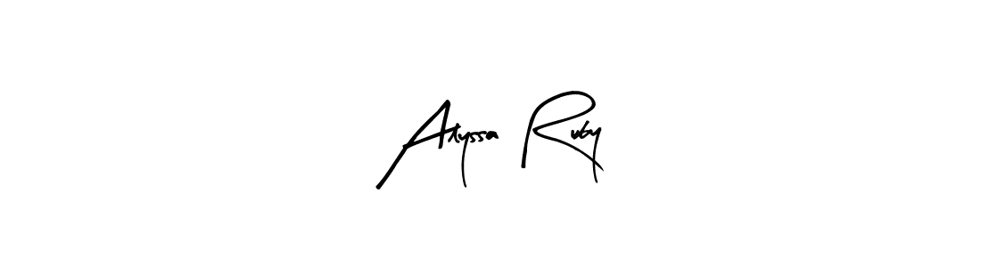The best way (Arty Signature) to make a short signature is to pick only two or three words in your name. The name Alyssa Ruby include a total of six letters. For converting this name. Alyssa Ruby signature style 8 images and pictures png
