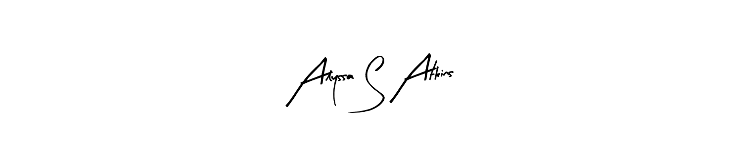 Similarly Arty Signature is the best handwritten signature design. Signature creator online .You can use it as an online autograph creator for name Alyssa S Atkins. Alyssa S Atkins signature style 8 images and pictures png