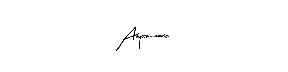 Make a beautiful signature design for name Alyssa-marie. With this signature (Arty Signature) style, you can create a handwritten signature for free. Alyssa-marie signature style 8 images and pictures png