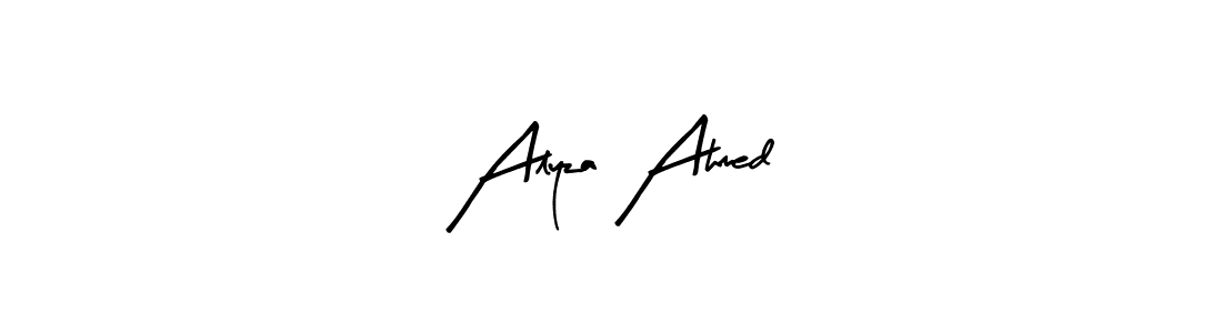 How to make Alyza Ahmed name signature. Use Arty Signature style for creating short signs online. This is the latest handwritten sign. Alyza Ahmed signature style 8 images and pictures png