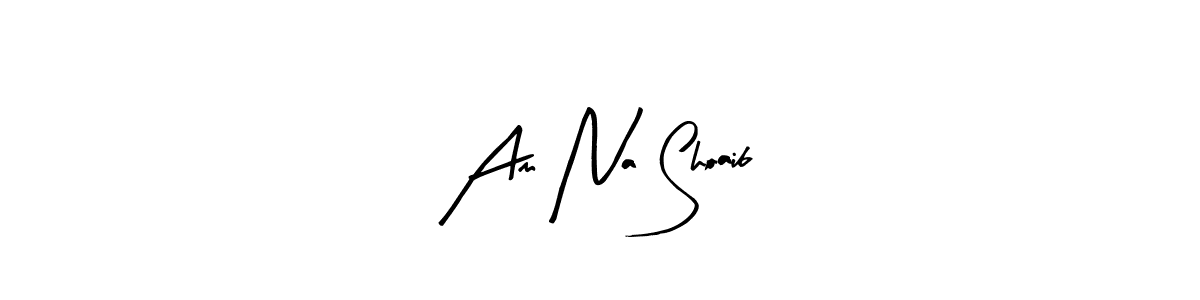 You should practise on your own different ways (Arty Signature) to write your name (Am Na Shoaib) in signature. don't let someone else do it for you. Am Na Shoaib signature style 8 images and pictures png