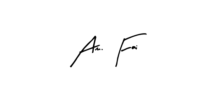 Also You can easily find your signature by using the search form. We will create Am. Fai name handwritten signature images for you free of cost using Arty Signature sign style. Am. Fai signature style 8 images and pictures png