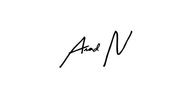 Make a beautiful signature design for name Amad N. With this signature (Arty Signature) style, you can create a handwritten signature for free. Amad N signature style 8 images and pictures png