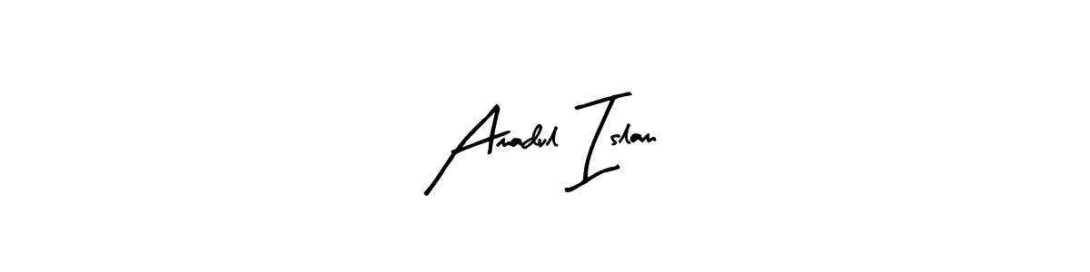 Create a beautiful signature design for name Amadul Islam. With this signature (Arty Signature) fonts, you can make a handwritten signature for free. Amadul Islam signature style 8 images and pictures png