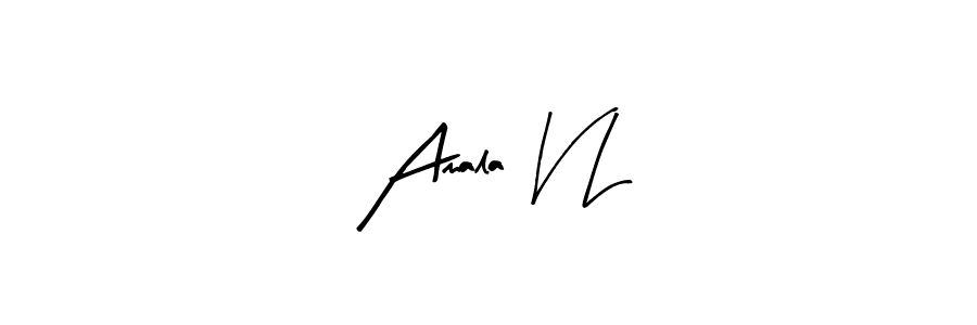 if you are searching for the best signature style for your name Amala V L. so please give up your signature search. here we have designed multiple signature styles  using Arty Signature. Amala V L signature style 8 images and pictures png