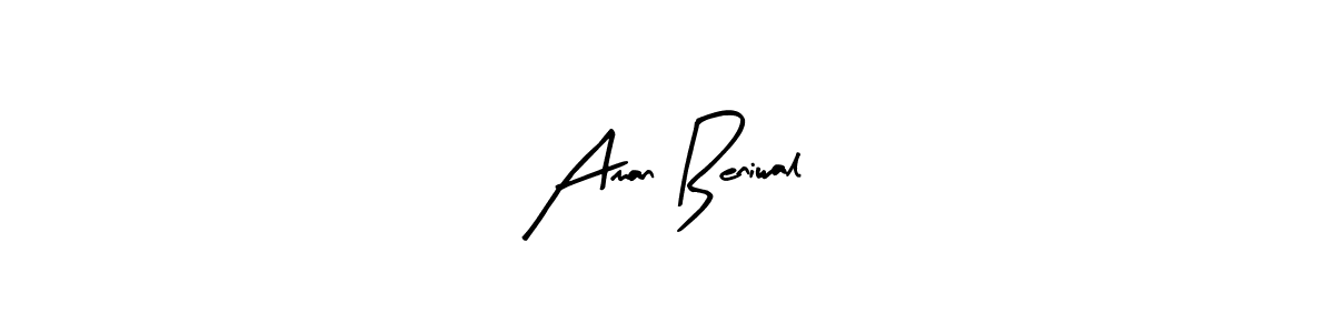 if you are searching for the best signature style for your name Aman Beniwal. so please give up your signature search. here we have designed multiple signature styles  using Arty Signature. Aman Beniwal signature style 8 images and pictures png