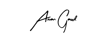 Designed for modern professionals: Aman Gaud name signature crafted with Arty Signature script. Ready for digital PDF workflows. Aman Gaud signature style 8 images and pictures png