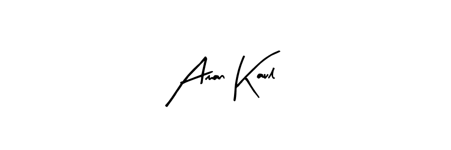 Arty Signature is a professional signature style that is perfect for those who want to add a touch of class to their signature. It is also a great choice for those who want to make their signature more unique. Get Aman Kaul name to fancy signature for free. Aman Kaul signature style 8 images and pictures png