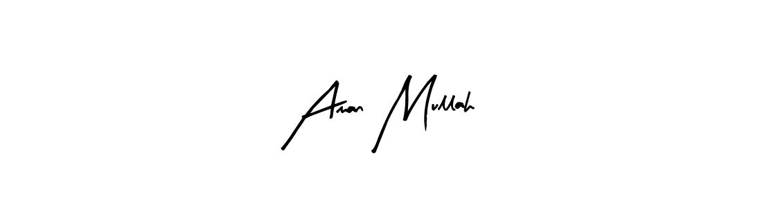 Use a signature maker to create a handwritten signature online. With this signature software, you can design (Arty Signature) your own signature for name Aman Mullah. Aman Mullah signature style 8 images and pictures png