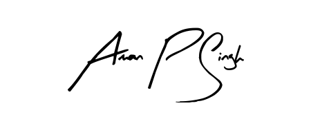 The Arty Signature typeface gives name Aman P Singh a refined look. Suitable for certificates, diplomas, and official verification. Aman P Singh signature style 8 images and pictures png