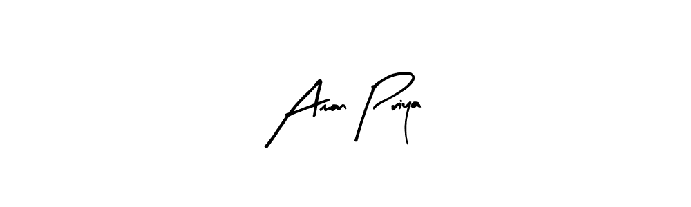 Create a beautiful signature design for name Aman Priya. With this signature (Arty Signature) fonts, you can make a handwritten signature for free. Aman Priya signature style 8 images and pictures png