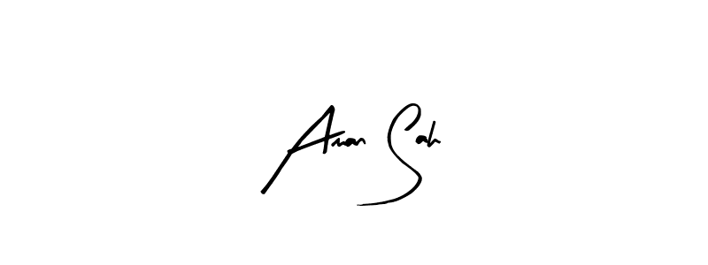 Use a signature maker to create a handwritten signature online. With this signature software, you can design (Arty Signature) your own signature for name Aman Sah. Aman Sah signature style 8 images and pictures png