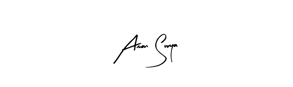 The best way (Arty Signature) to make a short signature is to pick only two or three words in your name. The name Aman Surya include a total of six letters. For converting this name. Aman Surya signature style 8 images and pictures png