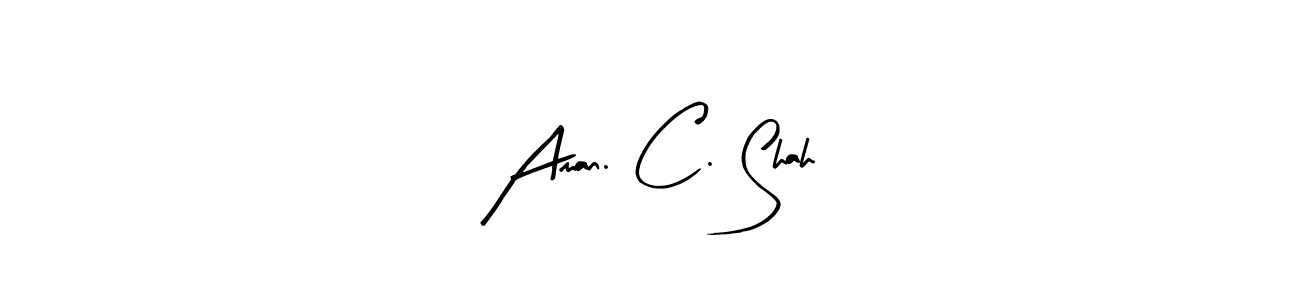 Use a signature maker to create a handwritten signature online. With this signature software, you can design (Arty Signature) your own signature for name Aman. C. Shah. Aman. C. Shah signature style 8 images and pictures png