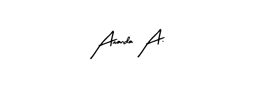 Arty Signature is a professional signature style that is perfect for those who want to add a touch of class to their signature. It is also a great choice for those who want to make their signature more unique. Get Amanda A. name to fancy signature for free. Amanda A. signature style 8 images and pictures png