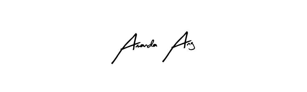 Arty Signature is a professional signature style that is perfect for those who want to add a touch of class to their signature. It is also a great choice for those who want to make their signature more unique. Get Amanda Ang name to fancy signature for free. Amanda Ang signature style 8 images and pictures png