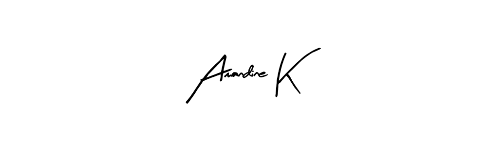 Amandine K stylish signature style. Best Handwritten Sign (Arty Signature) for my name. Handwritten Signature Collection Ideas for my name Amandine K. Amandine K signature style 8 images and pictures png