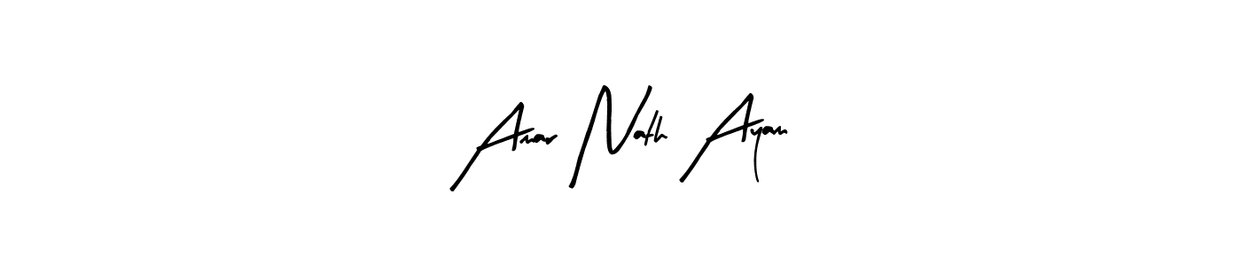 The best way (Arty Signature) to make a short signature is to pick only two or three words in your name. The name Amar Nath Ayam include a total of six letters. For converting this name. Amar Nath Ayam signature style 8 images and pictures png
