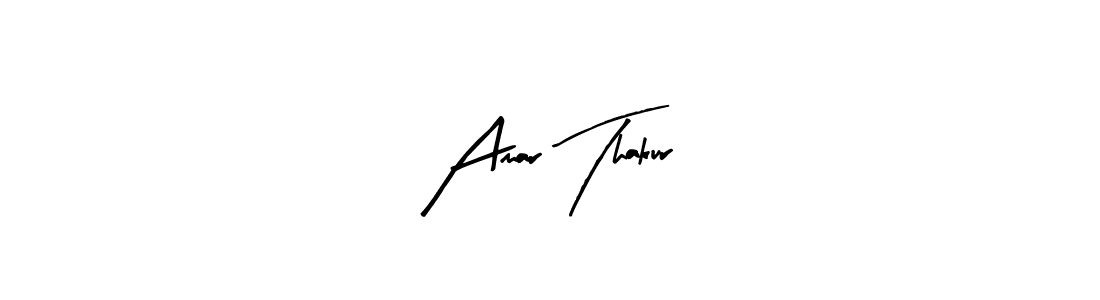 Arty Signature is a professional signature style that is perfect for those who want to add a touch of class to their signature. It is also a great choice for those who want to make their signature more unique. Get Amar Thakur name to fancy signature for free. Amar Thakur signature style 8 images and pictures png