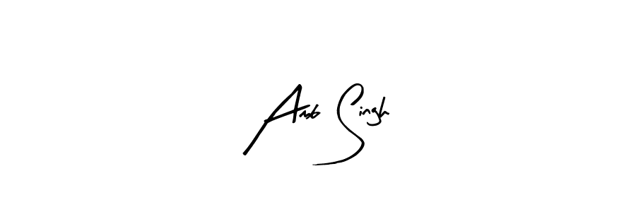 Similarly Arty Signature is the best handwritten signature design. Signature creator online .You can use it as an online autograph creator for name Amb Singh. Amb Singh signature style 8 images and pictures png