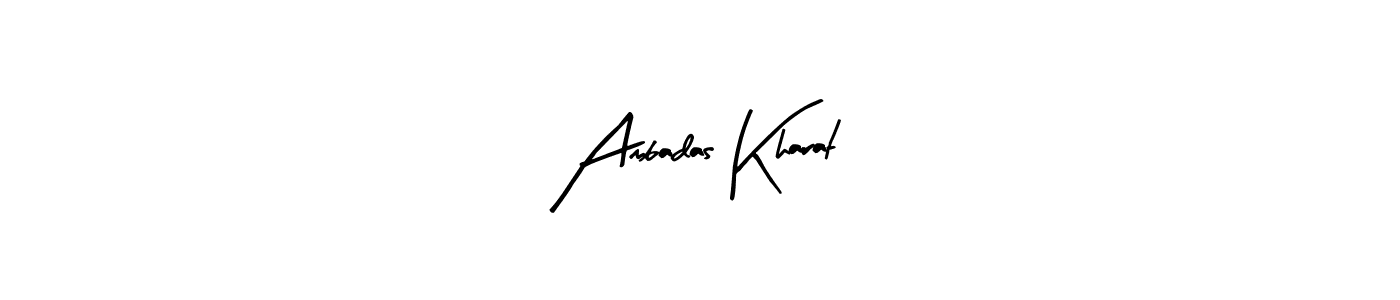 Design your own signature with our free online signature maker. With this signature software, you can create a handwritten (Arty Signature) signature for name Ambadas Kharat. Ambadas Kharat signature style 8 images and pictures png