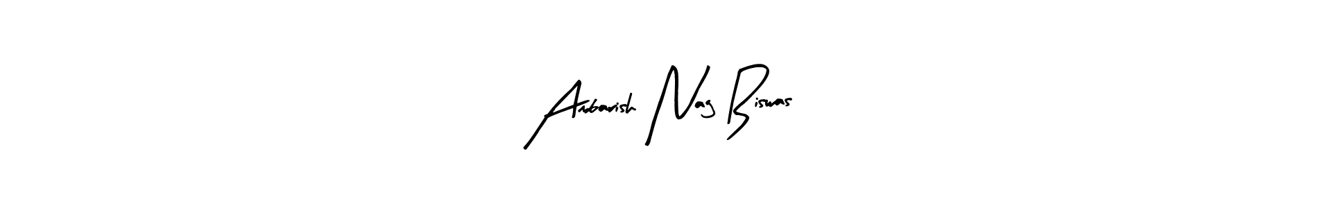 Arty Signature is a professional signature style that is perfect for those who want to add a touch of class to their signature. It is also a great choice for those who want to make their signature more unique. Get Ambarish Nag Biswas name to fancy signature for free. Ambarish Nag Biswas signature style 8 images and pictures png