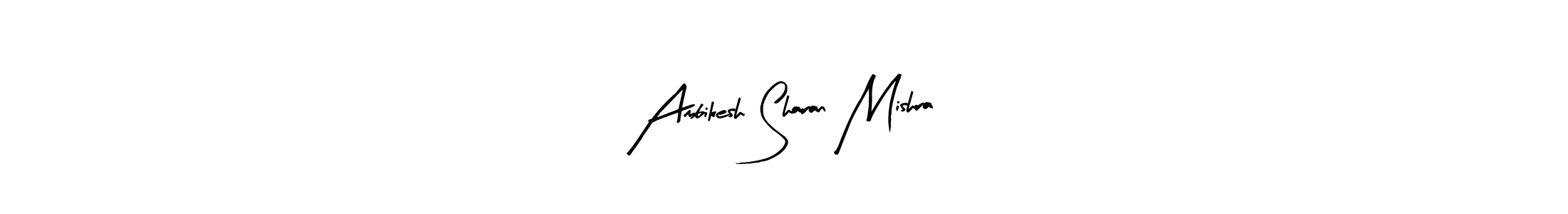 The best way (Arty Signature) to make a short signature is to pick only two or three words in your name. The name Ambikesh Sharan Mishra include a total of six letters. For converting this name. Ambikesh Sharan Mishra signature style 8 images and pictures png