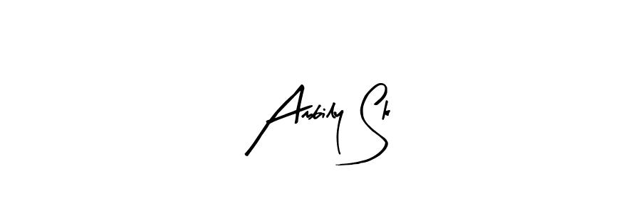 How to make Ambily Sk signature? Arty Signature is a professional autograph style. Create handwritten signature for Ambily Sk name. Ambily Sk signature style 8 images and pictures png