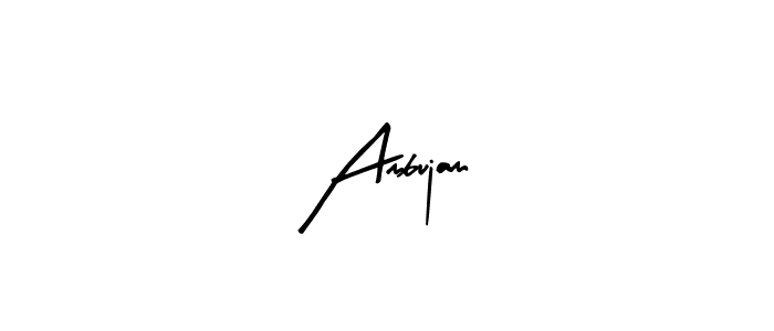 Create a beautiful signature design for name Ambujam. With this signature (Arty Signature) fonts, you can make a handwritten signature for free. Ambujam signature style 8 images and pictures png
