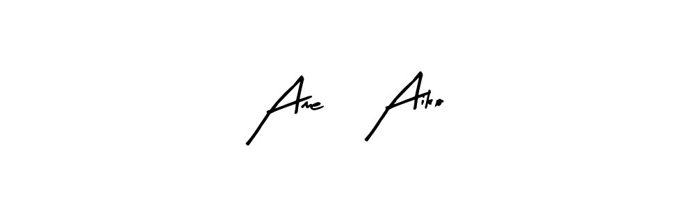 How to make Ameé Aiko name signature. Use Arty Signature style for creating short signs online. This is the latest handwritten sign. Ameé Aiko signature style 8 images and pictures png