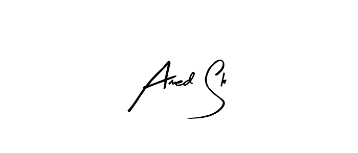 Amed Sk stylish signature style. Best Handwritten Sign (Arty Signature) for my name. Handwritten Signature Collection Ideas for my name Amed Sk. Amed Sk signature style 8 images and pictures png