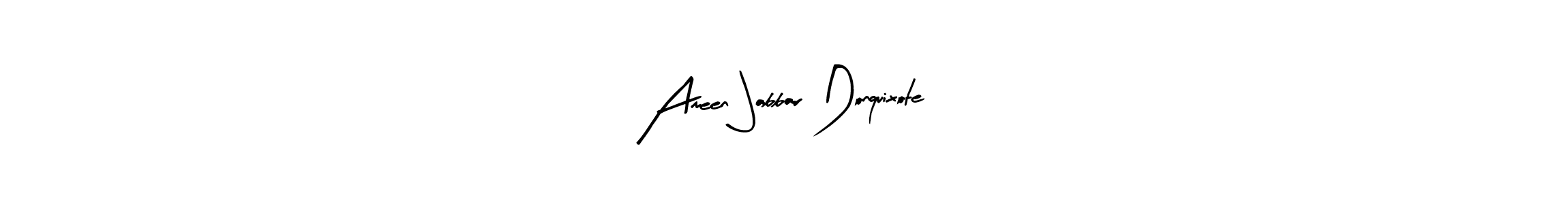 How to make Ameen Jabbar Donquixote name signature. Use Arty Signature style for creating short signs online. This is the latest handwritten sign. Ameen Jabbar Donquixote signature style 8 images and pictures png