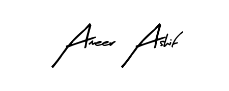 Upgrade your professional image with Ameer Ashif signature created with Arty Signature font. Fast, free, and watermark-free download. Ameer Ashif signature style 8 images and pictures png