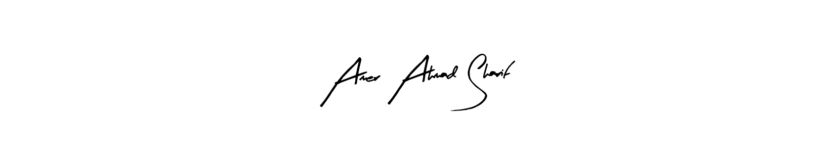 How to make Amer Ahmad Sharif name signature. Use Arty Signature style for creating short signs online. This is the latest handwritten sign. Amer Ahmad Sharif signature style 8 images and pictures png