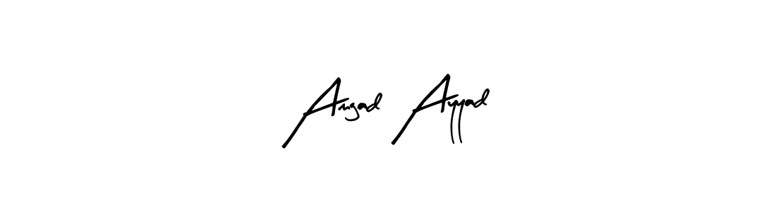 You should practise on your own different ways (Arty Signature) to write your name (Amgad Ayyad) in signature. don't let someone else do it for you. Amgad Ayyad signature style 8 images and pictures png