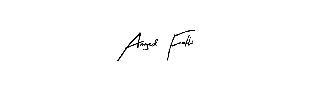 How to make Amged Fathi signature? Arty Signature is a professional autograph style. Create handwritten signature for Amged Fathi name. Amged Fathi signature style 8 images and pictures png