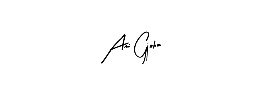 Make a beautiful signature design for name Ami Gjoka. With this signature (Arty Signature) style, you can create a handwritten signature for free. Ami Gjoka signature style 8 images and pictures png