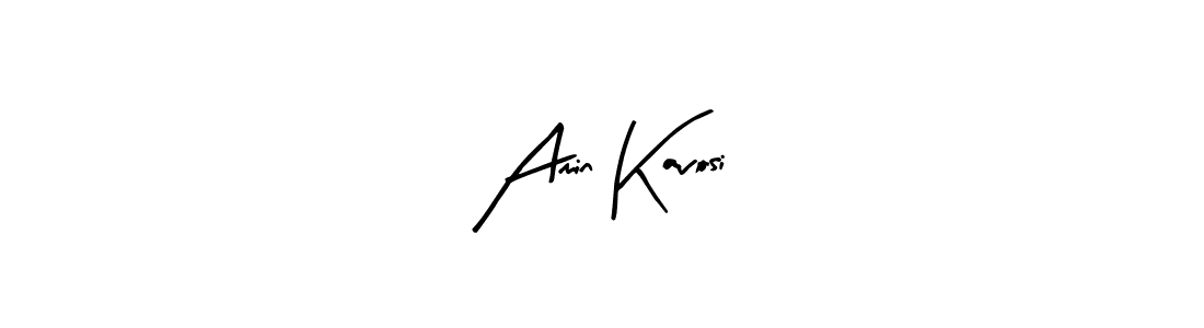 How to make Amin Kavosi name signature. Use Arty Signature style for creating short signs online. This is the latest handwritten sign. Amin Kavosi signature style 8 images and pictures png