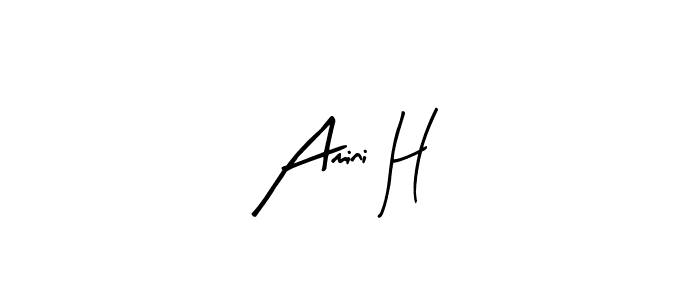 Amini H stylish signature style. Best Handwritten Sign (Arty Signature) for my name. Handwritten Signature Collection Ideas for my name Amini H. Amini H signature style 8 images and pictures png