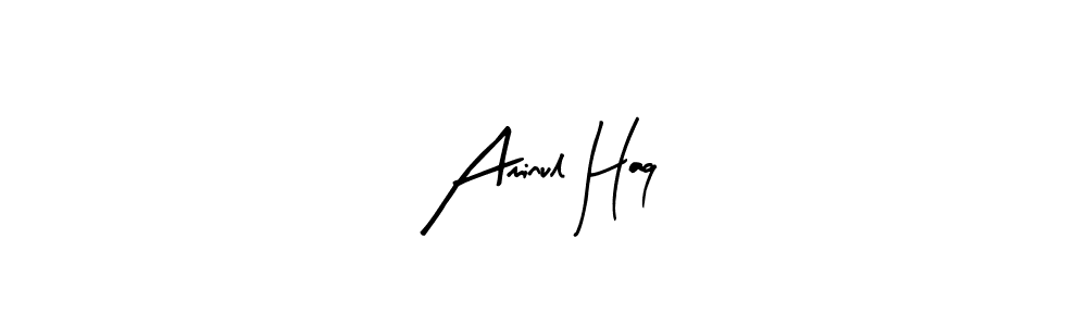 The best way (Arty Signature) to make a short signature is to pick only two or three words in your name. The name Aminul Haq include a total of six letters. For converting this name. Aminul Haq signature style 8 images and pictures png